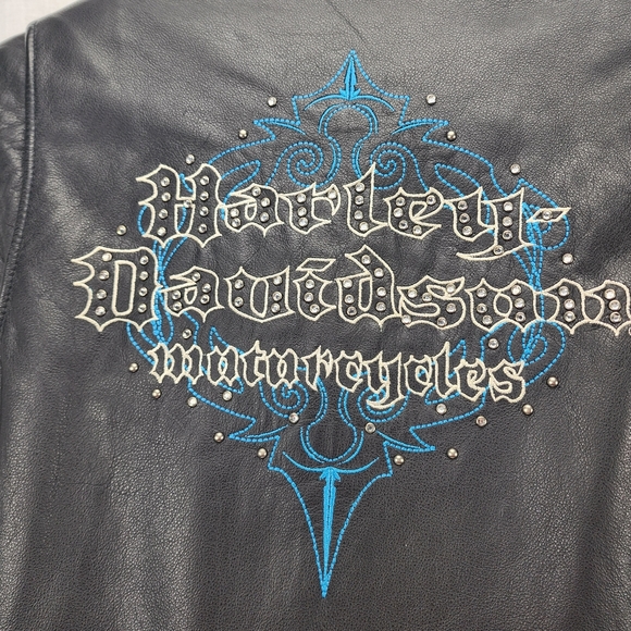 Harley-Davidson Kaleidoscope Leather Jacket Women's Size L - Picture 6 of 10